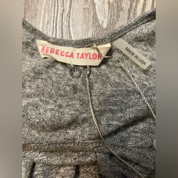 NEW Rebecca Taylor Heathered Cami Jersey Ruffle Strap Dress Heather Grey Medium - Picture 5 of 8